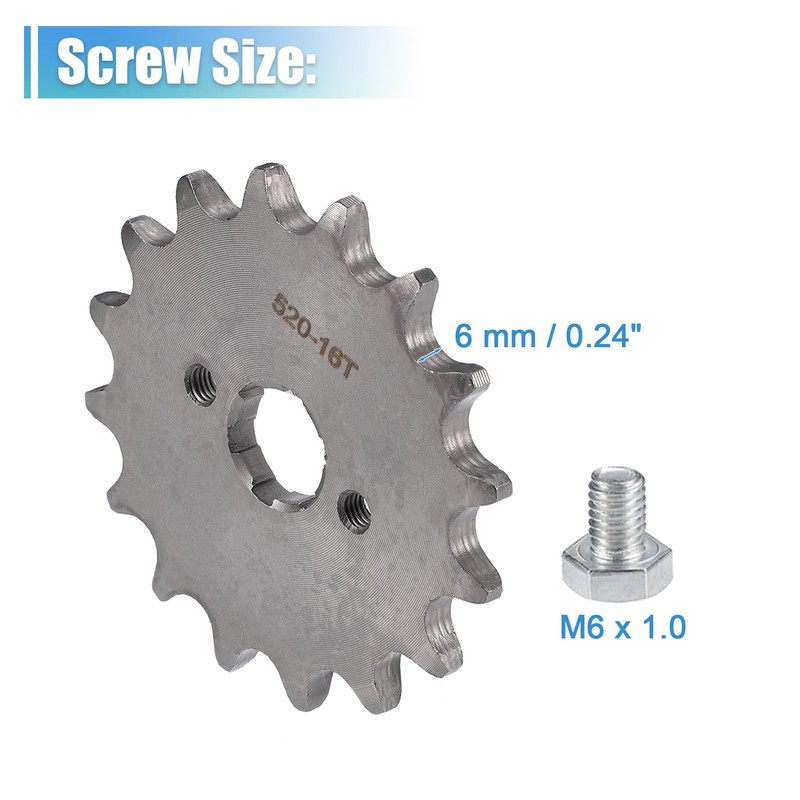 X AUTOHAUX 520 Style 16T Teeth 20mm ID Motor Front