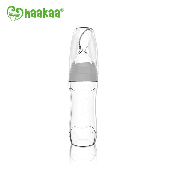 Haakaa - Cuchara de silicona para alimentos para bebé, color