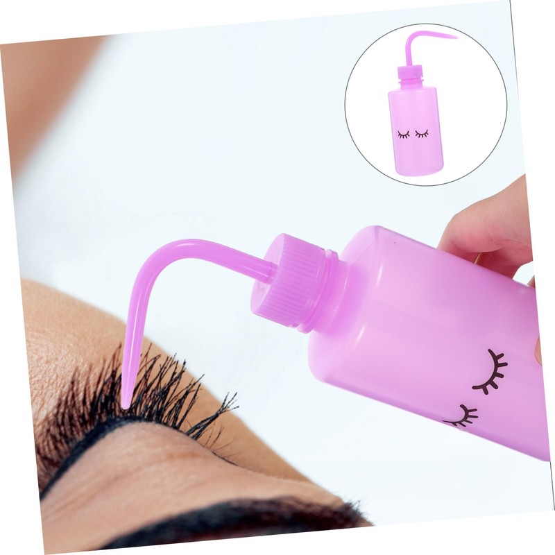 Baluue 2pcs Eyelash Washing Bottles Squeeze Bottle Narrow Spout for