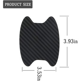 XINLIYA 4PCS Car Door Handle Protector Sticker, Universal Carbon Fiber Anti-Scratches Auto Door Handle Protective Film, Car Door Side Paint Cover Guard Stickers Fit for Most Car (Black)