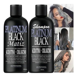 Kit Platinado Shampoo Platinum Black Y Platinum Black Matiz                                                                                           