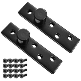 270 Degree Rotation Hidden Door Pivot Hinge, 3.7-Inch Door Pivot Hinge,Stainless Steel Pivot Hinge for Hidden Door, Cabinet and Cupboard (Black 3.7 inch, 270 Degrees 2 pcs)