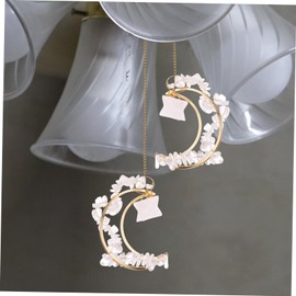 KONTONTY Unique Crystal Window Moon Pendant Decorative Hanging for Living Room