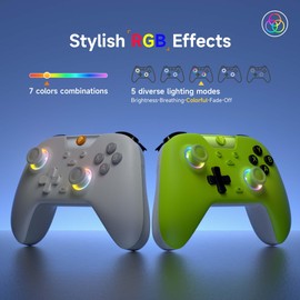 EasySMX X05 Wireless Controller for PC/Android/Steam Deck- Bluetooth Controller Gamepad with Hall Effect Joysticks and Trigger,Turbo,Rumble Vibration and RGB Lighting
