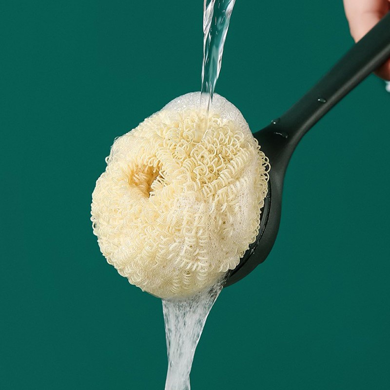 Kitchen Dish Scrubber with Long Handle, Heavy Duty Scrubbing Brushes