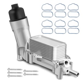 Seaforie 926-959 Upgrade Aluminum Engine Oil Cooler & Filter Housing Kit Compatible with Avenger Durango Jeep Grand Cherokee 200 300 3.6L 2011-2016 926-876 5149062AA 5149062AB