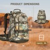 TR Hunting Backpack Internal Frame, Waterproof Pack with Rain Cover,