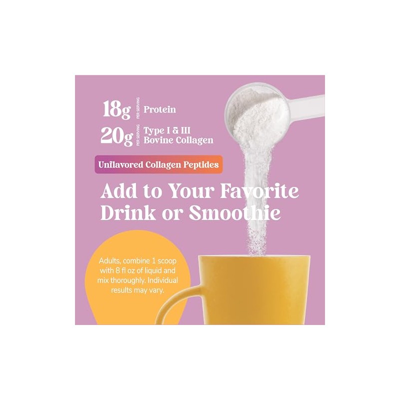 21st Century Hydrolyzed Collagen Peptides 20g Unflavored Bovine Peptide Type