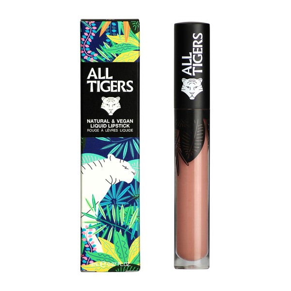 Liquid Lipstick - Matt, Vegan & Natural - Long Hold - Colour: Beige "Trust My Instinct" 681 - Lipstick without Petroleum-based Ingredients - Organic Ingredients ALL TIGERS