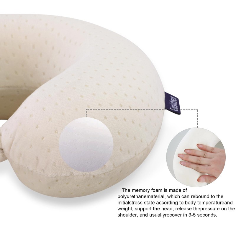 Gosider Memory Foam Neck Pillow Comfortable Travel Neck Pillow Neck
