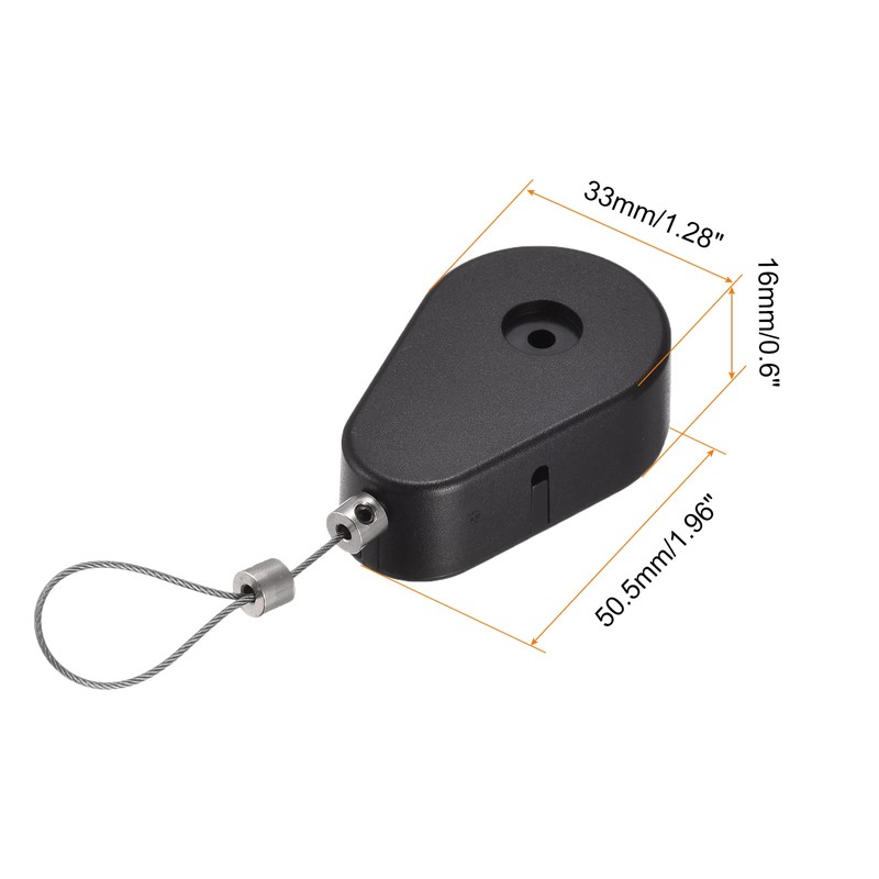 MECCANIXITY Retractable Cable Lock with Self-Adhesive, Remote Control Security Lock