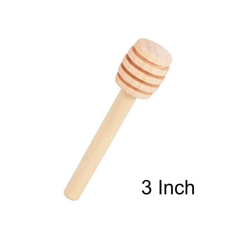Ucheom Wooden Honey Dipper Sticks, 3Pcs Mini Honey Spoon for