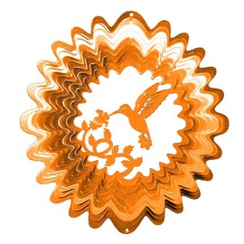 Iron Stop - 6"/15cm COPPER HUMMINGBIRD Steel Garden Wind Spinner-1185-6-3A