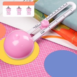 Circle Cutter, Circle Paper Cutter, Circle Cutter for Paper Crafts, Adjustable Circle Cutters, Circular Cutter Tool, 4 inch Circle Cutter Paper, Rotary Paper Cutter, Pink Circle Cutters