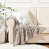 Battilo Light Grey Throw Blanket for Sofa Couch Bed, Woven