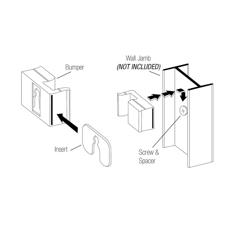 Basco ECPPDLX51BN framed sliding shower door parts, Brushed Nickel