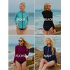 ATTRACO Womens Rash Vest Zip Long Sleeve UPF 50 Rash