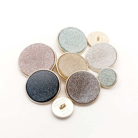 5 botones redondos de metal para muchos tamaños, botones brillantes especiales para ropa, bolsas, decoración, manualidades de costura (rosa, 23 mm)