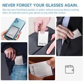 Missfive Premium Folding Reading Glasses Blue Light Blocking for Men Women, Ultra Thin Foldable Portable Travel Readers with Durable Pocket Metal Case, Black Lightweight Compact Eyewear 1.0x