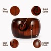 Wooden Yarn Bowl for Knitting & Crochet - Smooth Pine