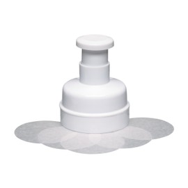 KitchenCraft KCBPRESS Beef Burger Press with 100 Wax Discs in Gift Box, Plastic, White