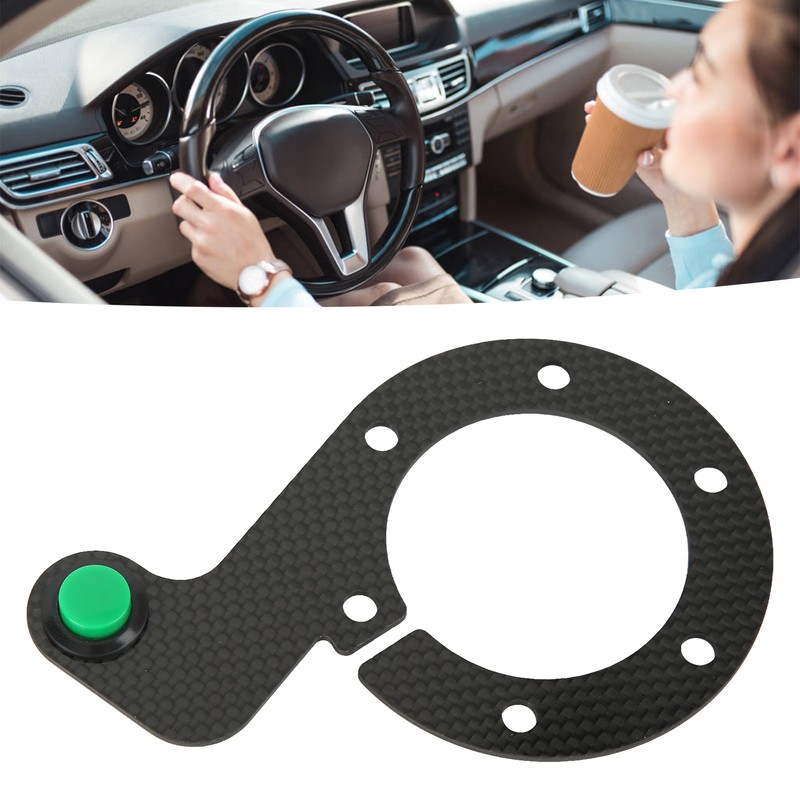 Steering Wheel Horn Button 6 Hole Carbon Fiber Comfortable Touch