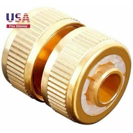 sashow 3/4" ID Hose Solid Brass Fitting Garden Tools Quick Repair Damaged Leaky Adapter