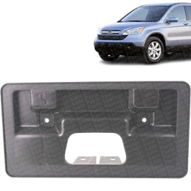 Vantage Auto Parts - Front License Plate Bracket Compatible with Honda CR-V 2007-2009 | Direct Replacement | Plastic | Black | 71145SWAA00 | HO1068105