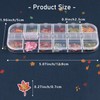 EBANKU 24 Grids Fall Nail Art Sticker Fall Leaves Nail