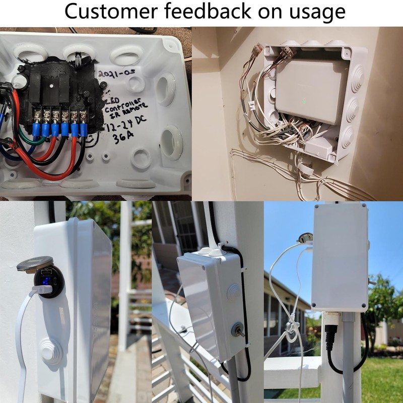Electrical Box, Outdoor Waterproof Box IP65 Junction Box with Reserved