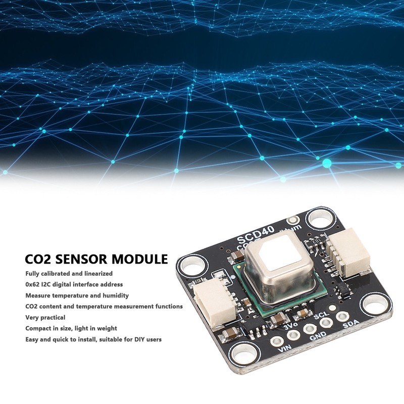 Carbon Dioxide Sensor Module CO2 Temperature Humidity Monitor Detection 50ppm