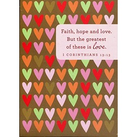 DaySpring - Faith, Hope and Love - 10 Valentine's Day Note Cards and Envelopes - NIV (73616)