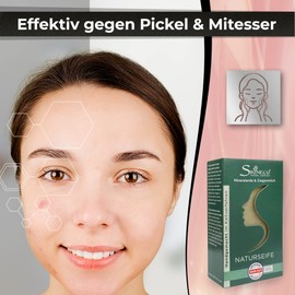 Skineco Natural Soap | 5 x Sustainable Goat Milk Soap with Green Mineral Earth | Piece Soap Against Blemished Combination Skin | Body Soap | Handmade Natural Cosmetics | Face Cleansing | Clear S