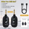 A8 Wireless Guitar Transmitter Receiver System, 2.4GHz Rechargeable, 24-bit/48KHz Audio,