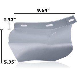 PIT66 Rear Bumper Filler, Compatible with 86-90 Chevy Caprice/86-90 Impala 2Pcs Rear Bumper Quarter Panel Fillers Kit Gray