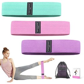 Jasonwell Bandas de Resistencia Ligas de Resistencia para Ejercicio Mujer Bandas Elasticas Fitness en Casa Gym 3 Pcs Antideslizantes Entrenamiento de 