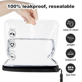 2PCS Clear Travel Toiletry Bag,Airport Security Liquid Bag,Travel Accessories,20cm×20cm Waterproof Reusable Tra/vel Bag,Holiday Essentials Makeup Bags,Clear Toiletry B/ag,Suitable for Women and Men
