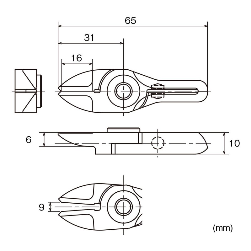 Vessel NY25AJ Slide Air Nippers Horizontal Blade / GT-NY25 Type