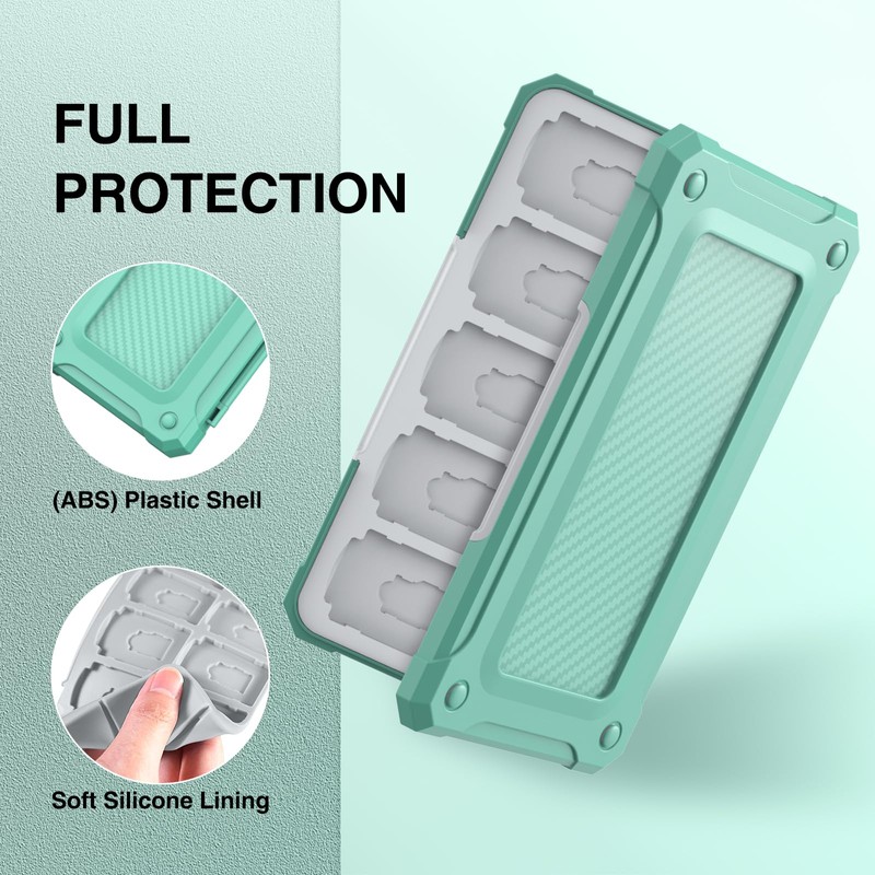 HEIYING Memory Card Case for SD/TF Cards, Portable Card Case,