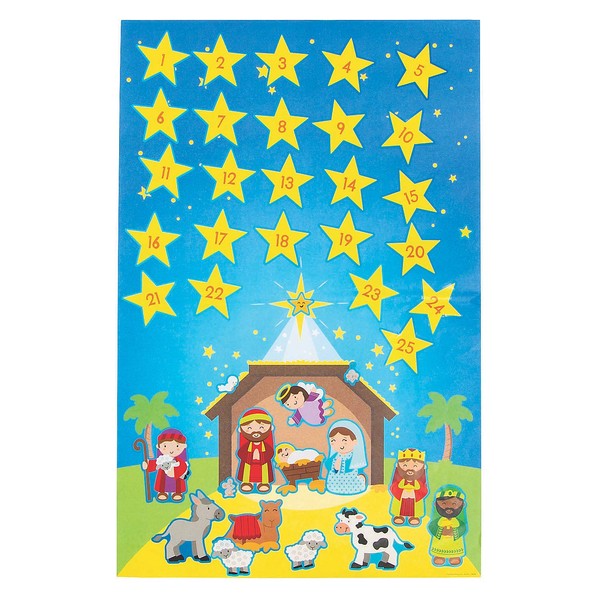 Giant Advent Calendar Sticker Scene for Christmas (set of 12)