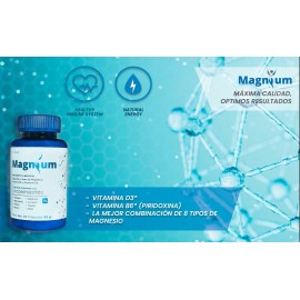 Magnesio De Espectro Completo, Magnium 60 Caps. Premium