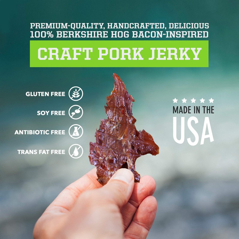 Craft Pork Jerky, Spicy 3-Pepper Flavor, 8 X 2.25 oz.
