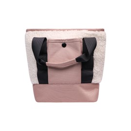 KAVU Brimley Tiny Sherpa Fleece Hand Bag Tote - Blush Cloud