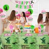 Pink and Green Birthday Party Decorations 207pcs Disposable Paper Plates