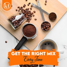 Stainless Steel Coffee Scoop Set - 1 Tbsp (15ml) & 2 Tbsp (30ml) - Measuring Tablespoon Coffee Spoons Scooper with Long Handles for Ground Coffee, Coffee Brewing, Milk Brewin (2 Pack)