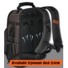 WELKINLAND 36-Pockets Electrician Backpack, Hard-Based HVAC Backpacks, Waxed-Canvas Technician Backpack,
