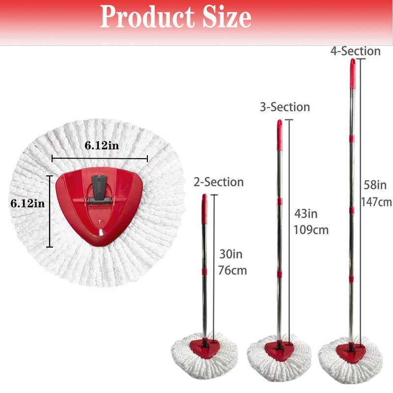 Spin Mop Replacement Head Mop Replace Head Compatible with O