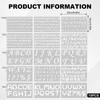 15 Pack Reusable Letter & Number Stencils, Alphabet Calligraphy Templates