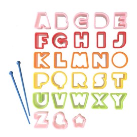 CuteZCute Bento Ham Cheese Carrot Cutter, Letters, 28-Piece