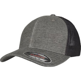 Flexfit Retro Trucker Cap, Khaki/Black Mesh, S/M